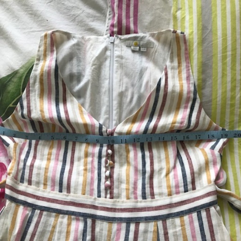 Boden Striped V-Neck Tie-Waist Maxi Dress in Multicolor - Picture 12 of 12